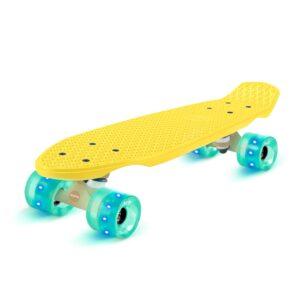 Fun pro Mini Cruiser Skateboard Trickboard PP Board 100kg LED kolečka PU Tvrdost: 88A