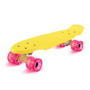 Fun pro Mini Cruiser Skateboard Trickboard PP Board 100kg LED kolečka PU Tvrdost: 88A