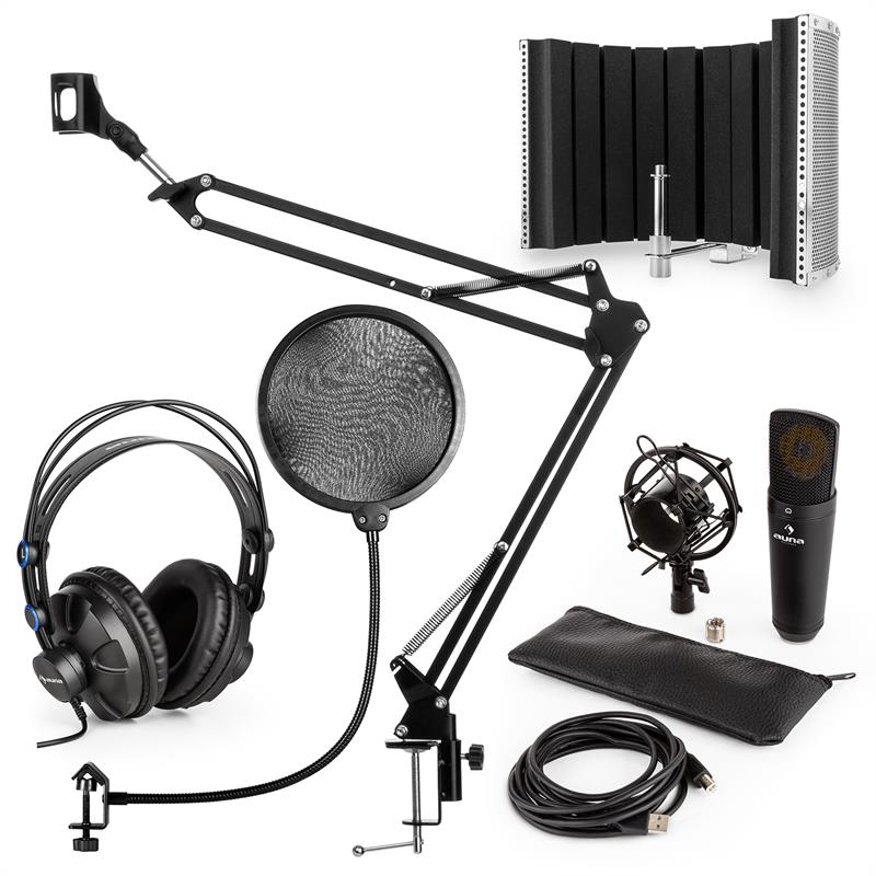 Auna MIC-920B USB MIKROFONNÍ SADA V5 SLUCHÁTKA