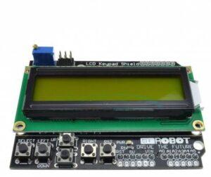 LCD shield pro Arduino UNO - Žluté podsvícení