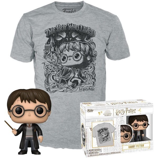 Funko POP! & Tee Box: Harry Potter - Harry Potter M (Metallic)